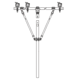 Auxiliary Arm with 3′-diameter mast & Epoxiglas®pole – T4001854