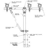 Auxiliary Arm with 3′- diameter mast & solid Epoxirod® pole – T4001855