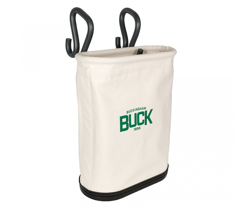 Buckingham Canvas Oval Bucket w. Hooks 12167