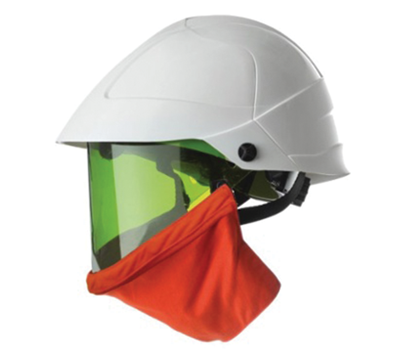Impact rated Hard Hat with integrated ARC FLASH Face Shield